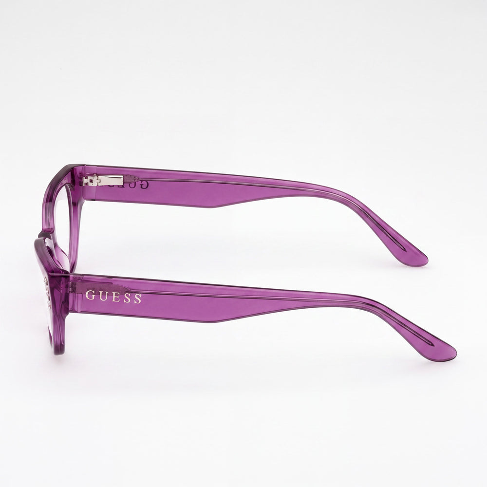 GUESS GU2967 Rectangle Eyeglasses for Women — front view, Plastic