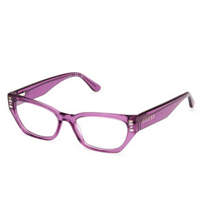 Guess GU2967 Violet Square Eyeglasses for Women, Plastic frame