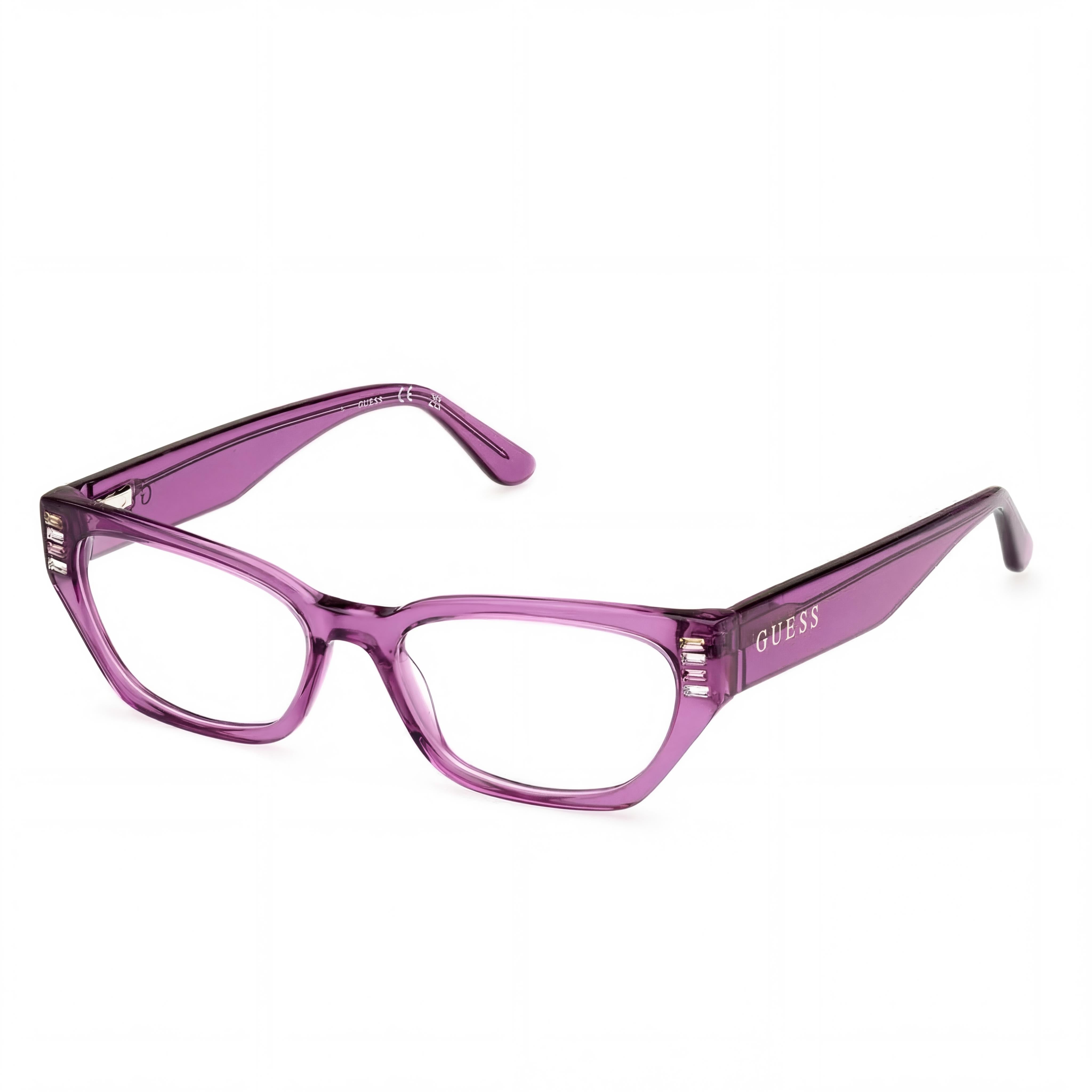 Guess GU2967 Violet Square Eyeglasses for Women, Plastic 51mm, Photo 1