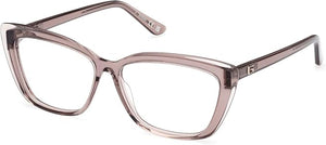 Guess GU2977 Beige Square Eyeglasses for Women, Acetate frame