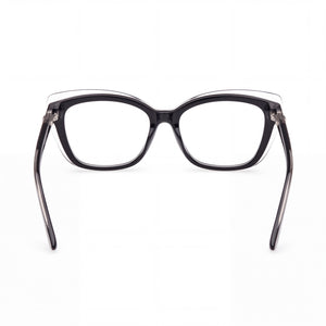 Guess GU2977 Cat Eye Eyeglasses Women — side view, Black Acetate temples
