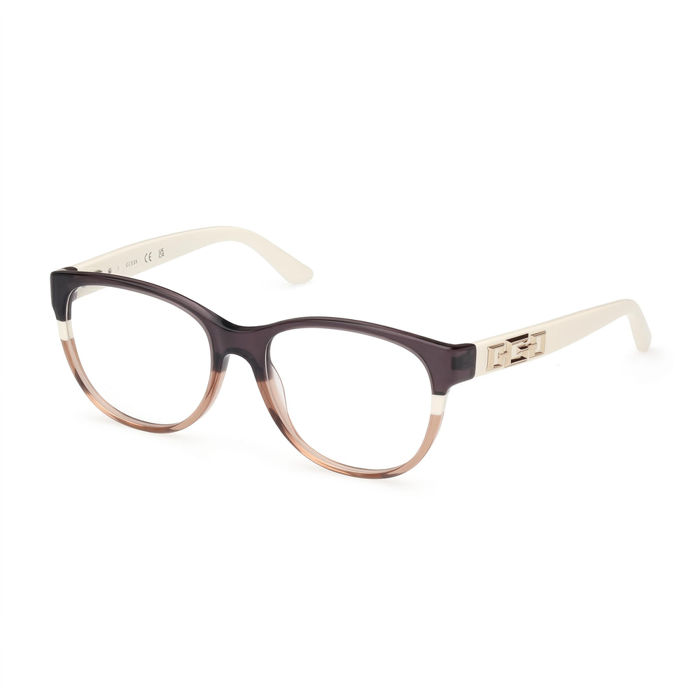 Guess GU2980 Gray Round Eyeglasses for Women, Acetate frame