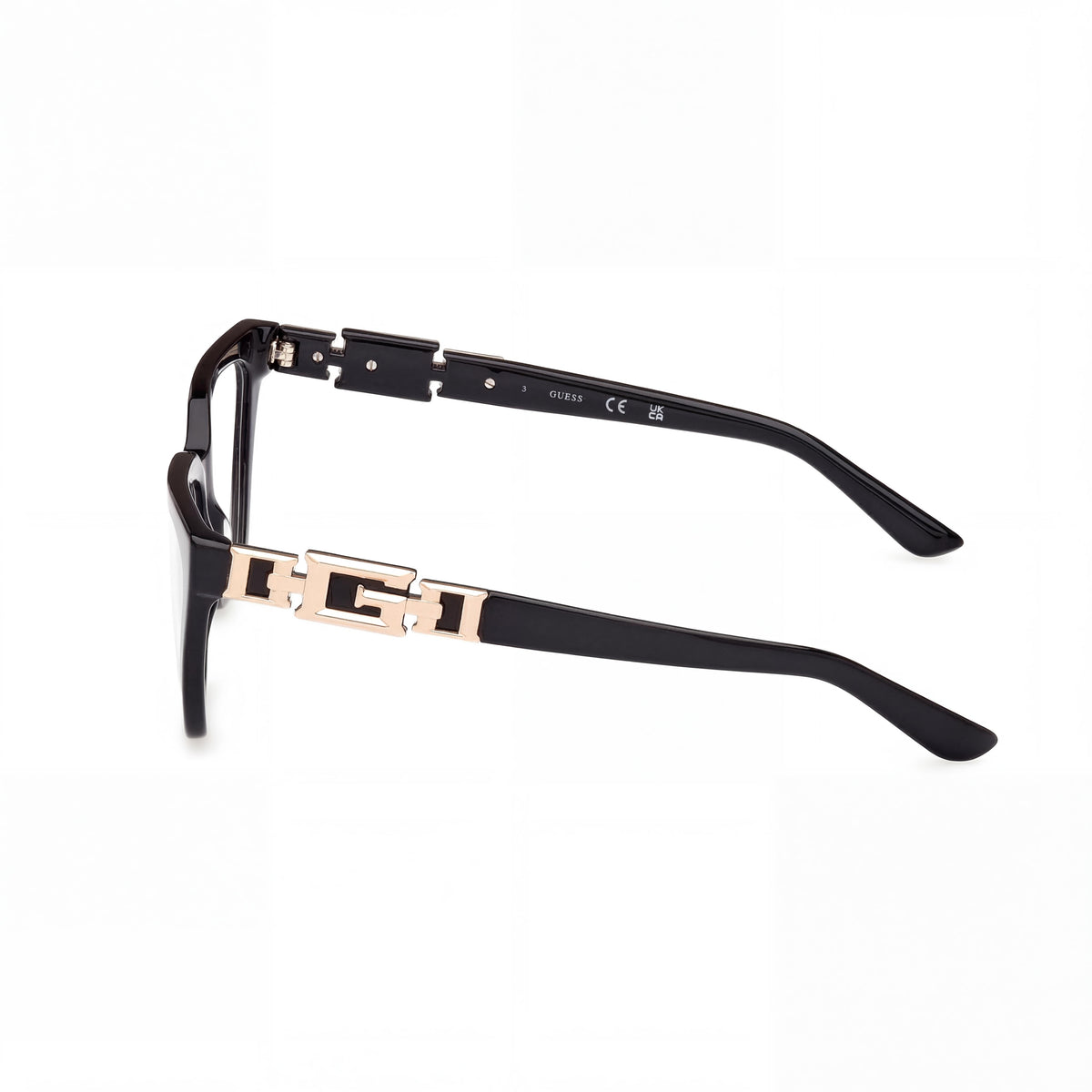 Guess GU2985 Black White Cat Eye Eyeglasses for Women, Plastic, Photo 2