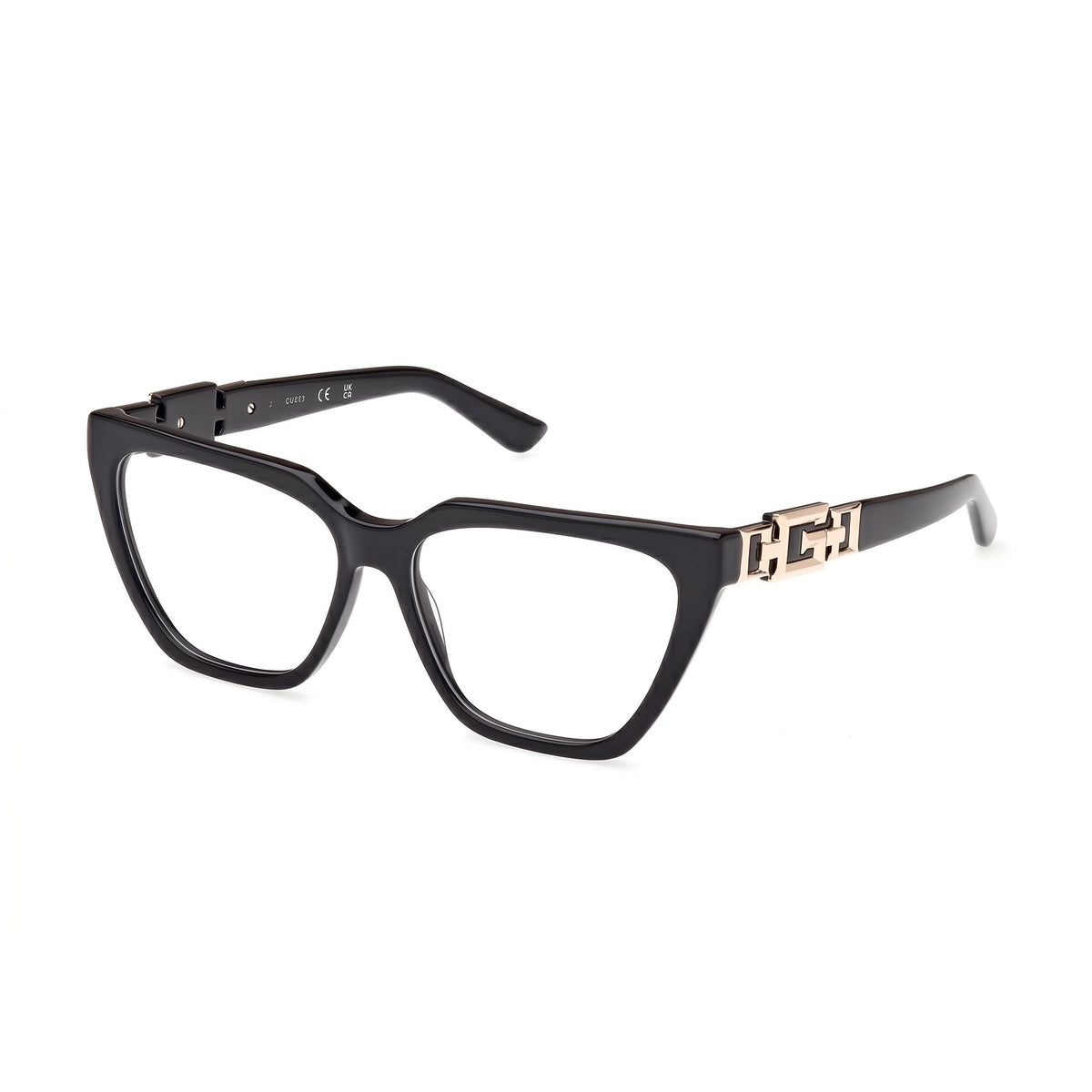 Guess GU2985 Black White Cat Eye Eyeglasses for Women, Plastic, Photo 1