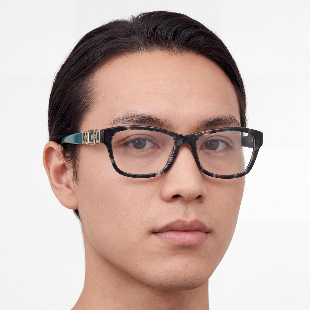 Guess GU2986 Rectangle Eyeglasses Unisex — side view, Multicoloured temples