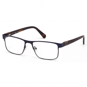 Guess Gu50003 Blue Rectangle Eyeglasses for Men, Metal frame