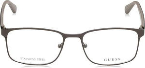 Guess GU50045 Rectangle Eyeglasses for Men — front view, Metal