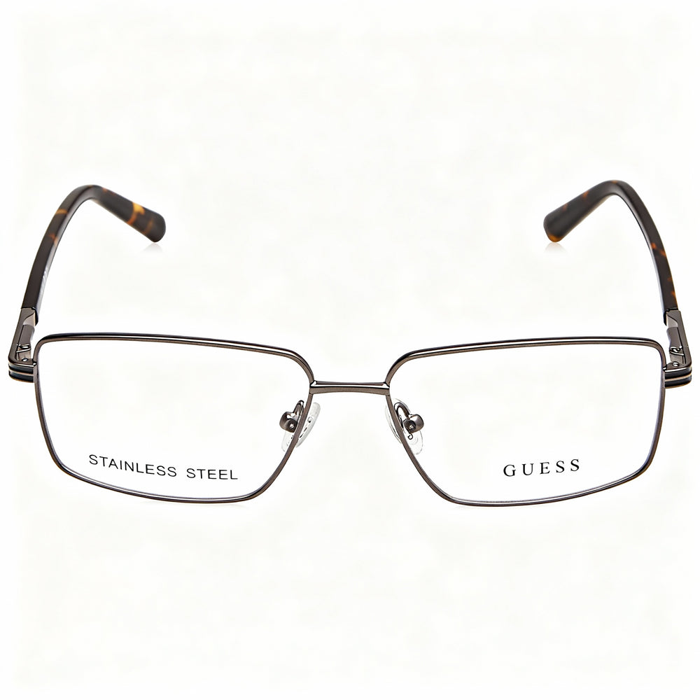 Guess GU50061 Rectangle Eyeglasses for Men — front view, Metal