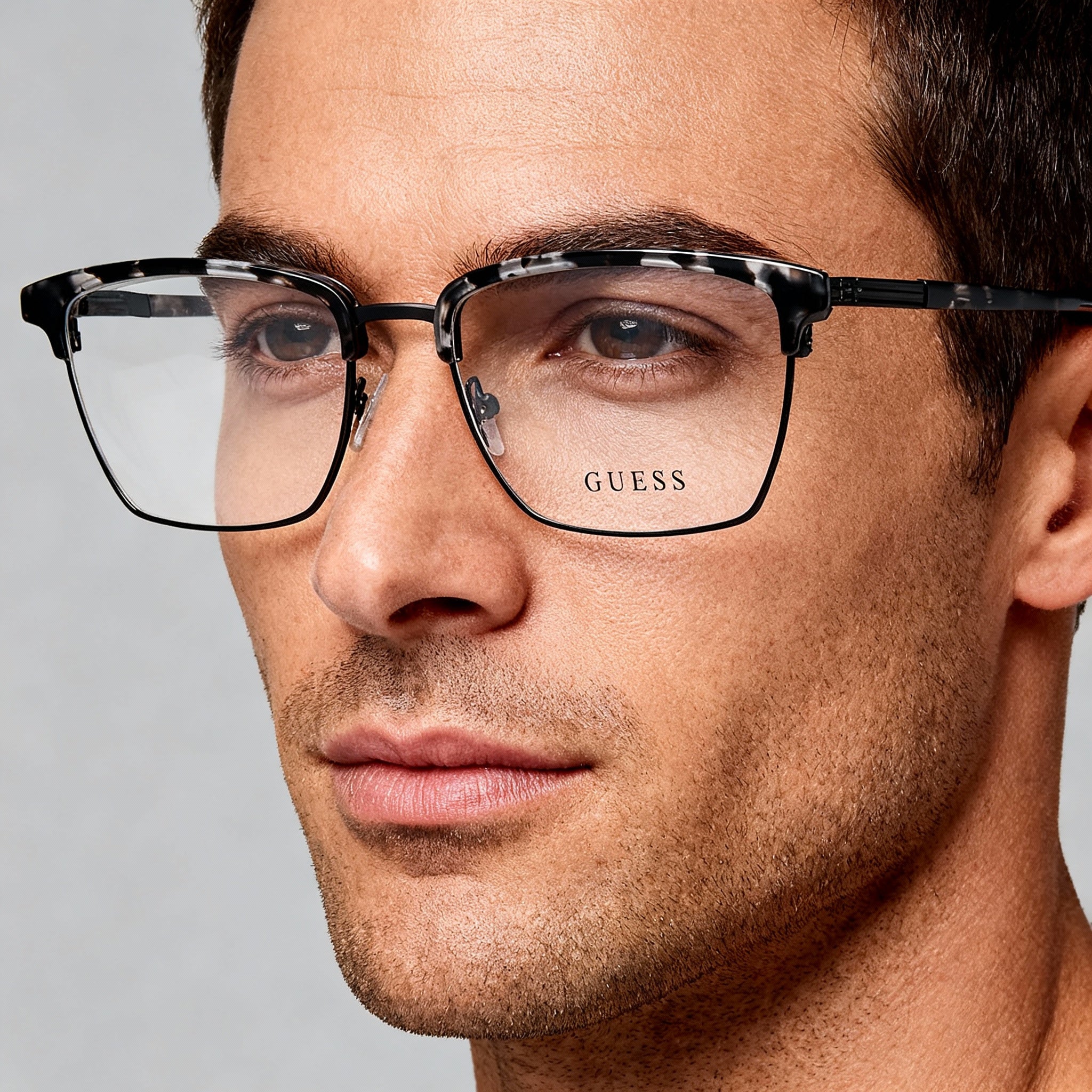 Gafas de sol Guess GU50062 rectangulares grises para hombre, plástico de 54 mm, Photo 3