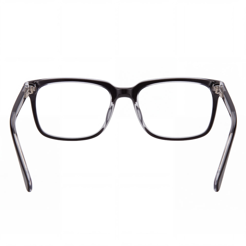 Guess Gu50063 Rectangle Eyeglasses Men — side view, Black Plastic temples