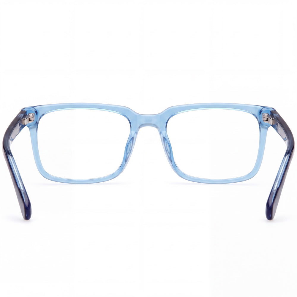 Guess Gu50063 Rectangle Eyeglasses Women — side view, Blue Plastic temples