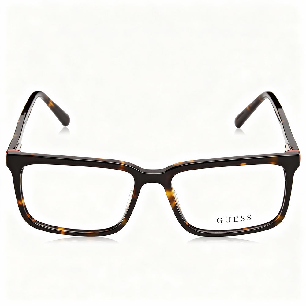 Guess GU50068 Rectangle Eyeglasses for Men — front view, Plastic