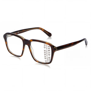 Guess GU50073 Havana Rectangle Eyeglasses for Men, Plastic frame