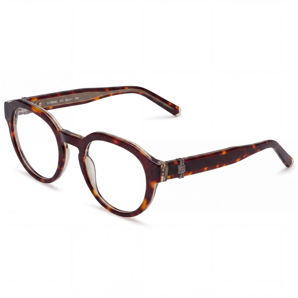 Guess GU5008350052 Havana Round Eyeglasses Unisex, Polycarbonate frame