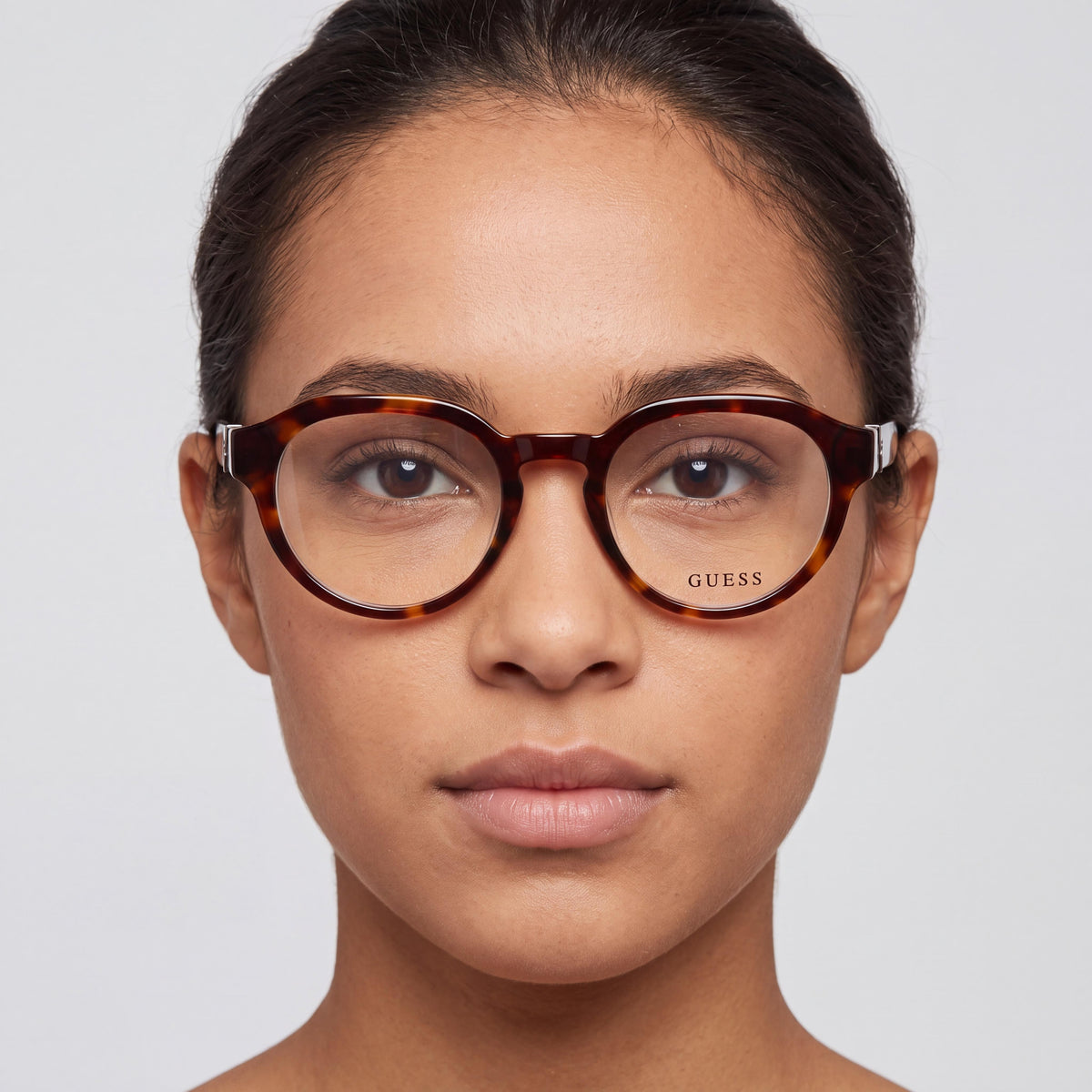 Guess GU5008350052 Dark Havana Round Eyeglasses Unisex, 50mm, Photo 4