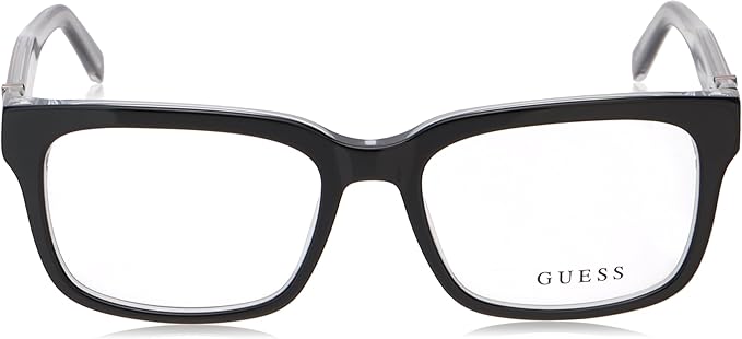 Guess GU50084 Rectangle Unisex Eyeglasses — front view, Plastic