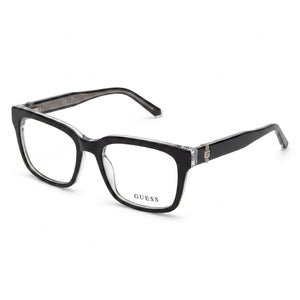 Guess GU50084 Black Rectangle Unisex Eyeglasses, Plastic frame