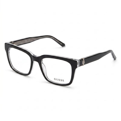Guess GU50084 Black Rectangle Unisex Eyeglasses, Plastic frame
