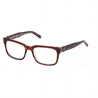 Guess GU50084 Havana Square Eyeglasses for Women, Plastic frame
