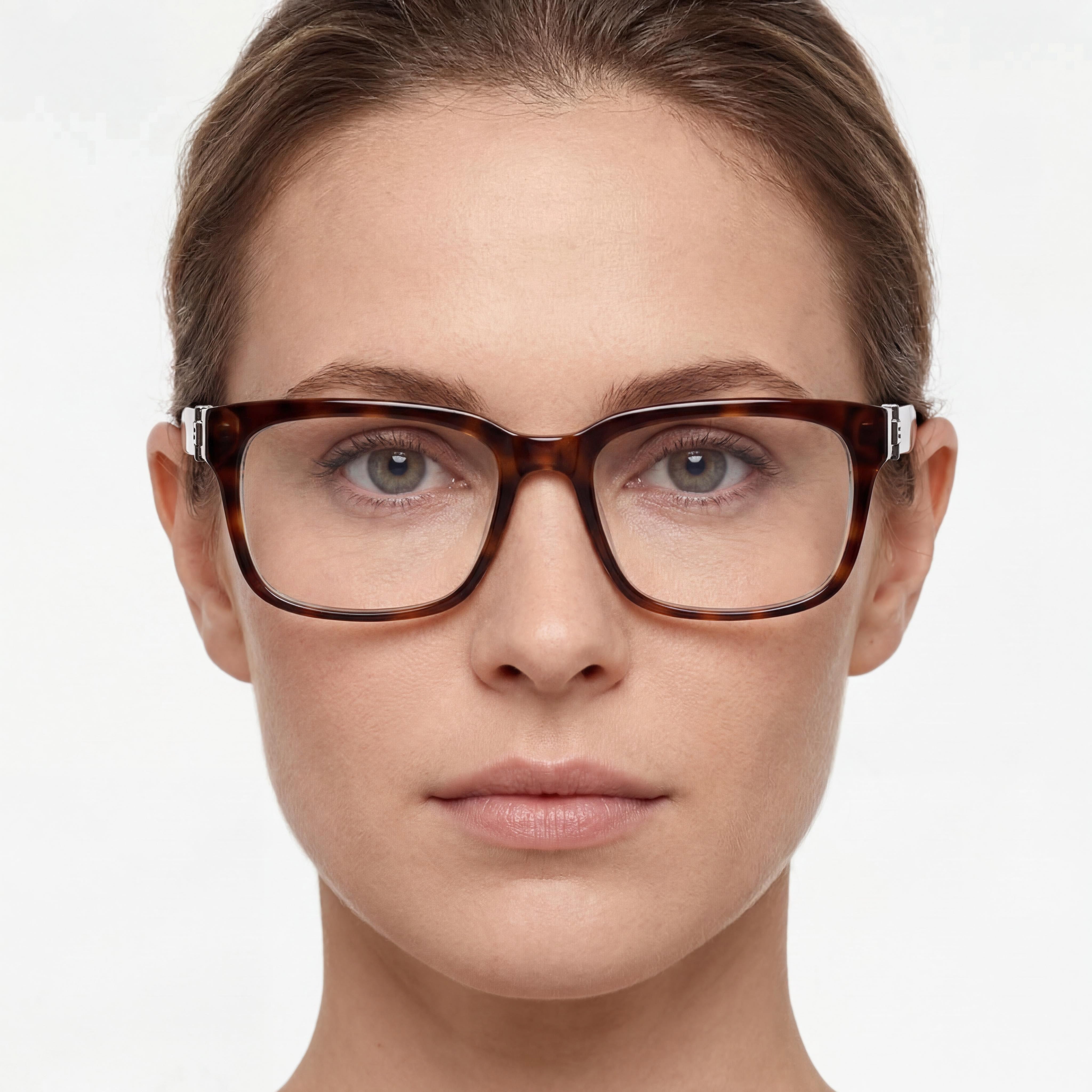 Gafas GUESS Modernas para Mujer, Color Habana Oscuro, de Plástico, con Lentes de Policarbonato Transparentes No Polarizados, 54-17-150, Photo 5