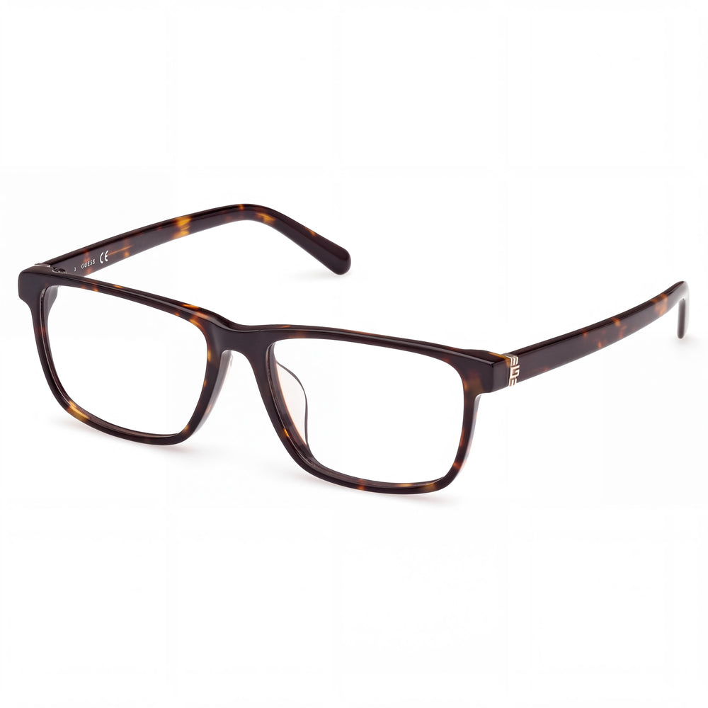 GUESS Gu50087-d Havana Rectangle Eyeglasses for Men, Plastic frame