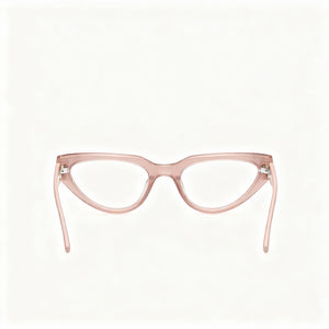 Guess Gu50113 Rectangle Eyeglasses Women — side view, Beige Plastic temples