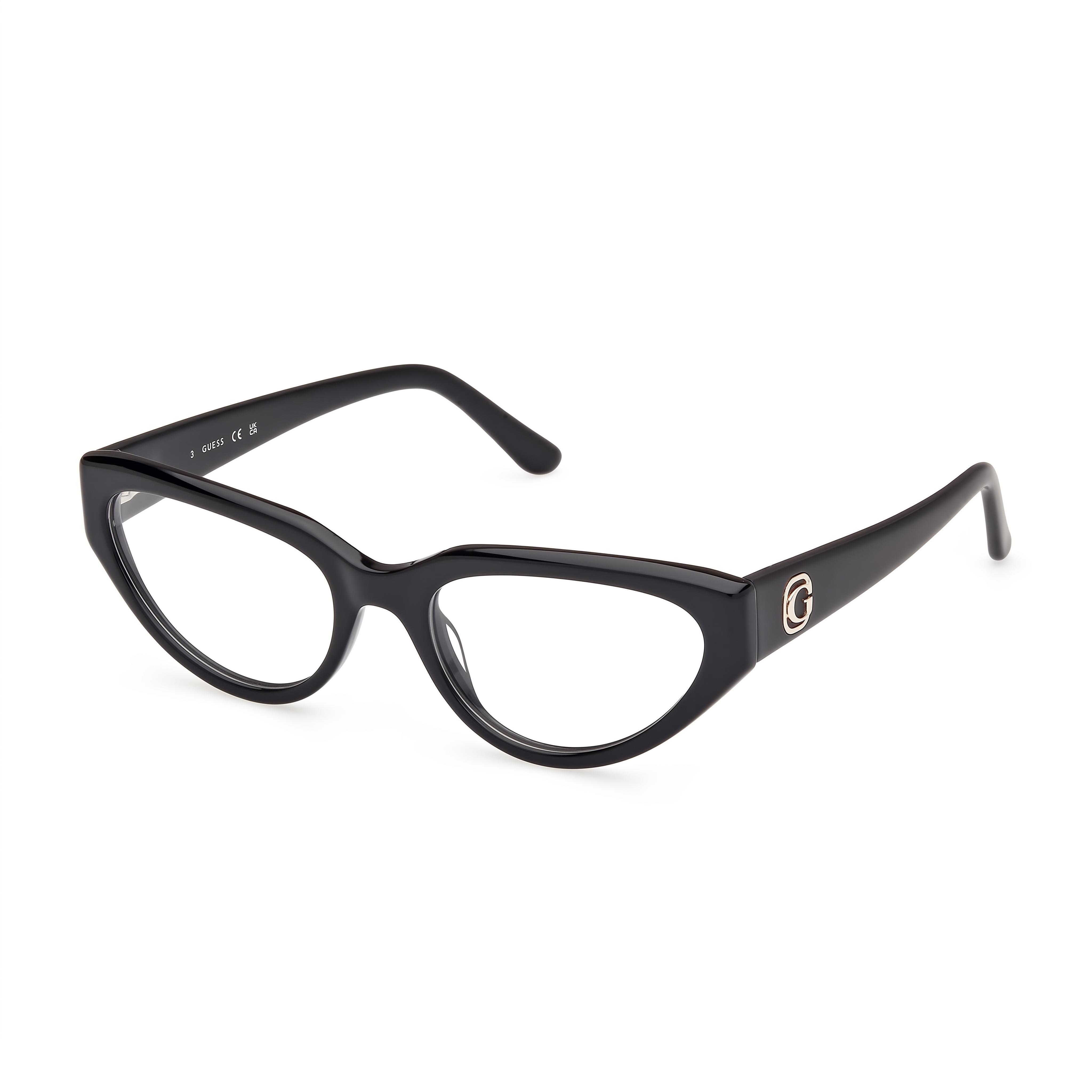 GUESS Gu50113 Black Rectangle Eyeglasses for Women, Plastic 53mm, Photo 1