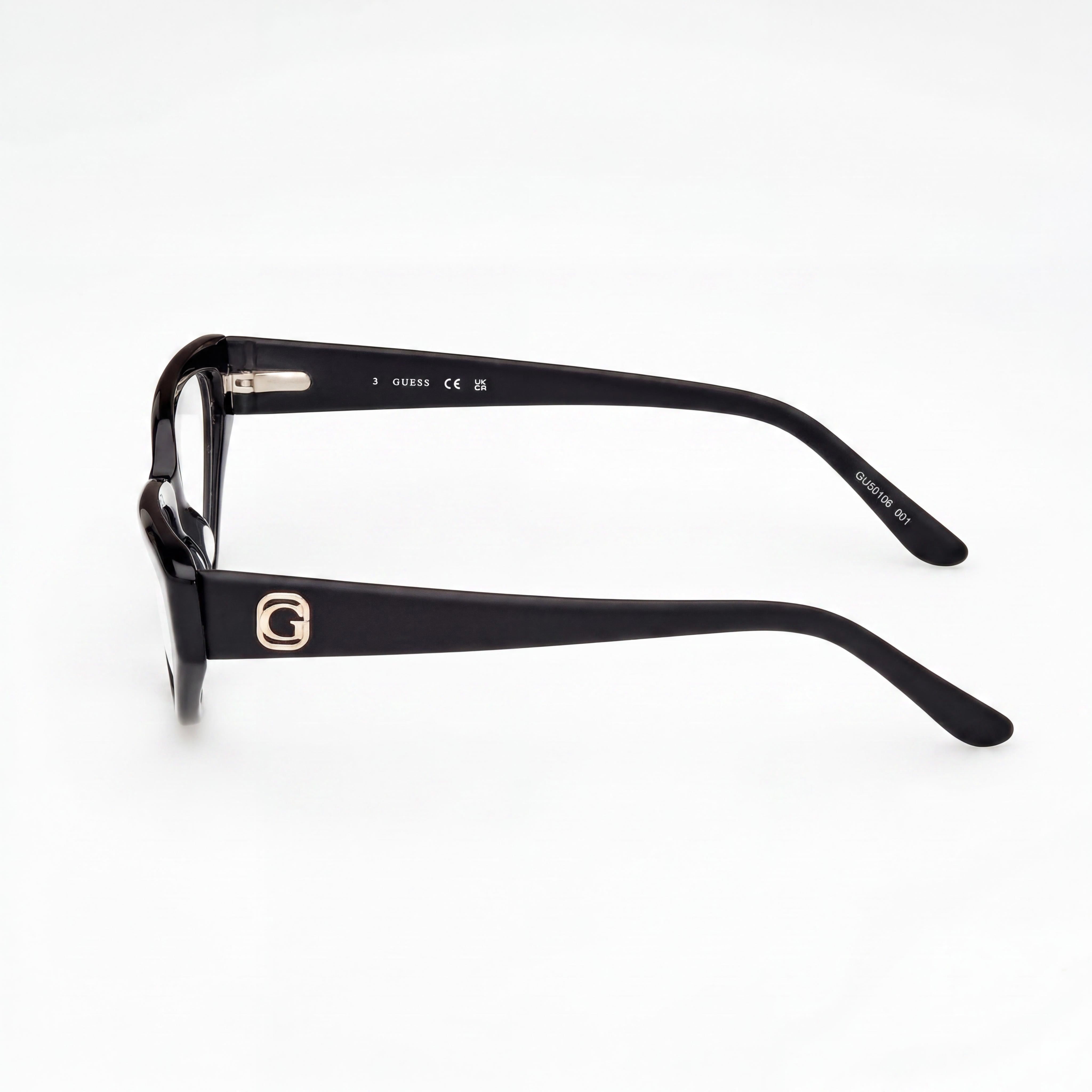 GUESS Gu50113 Black Rectangle Eyeglasses for Women, Plastic 53mm, Photo 3