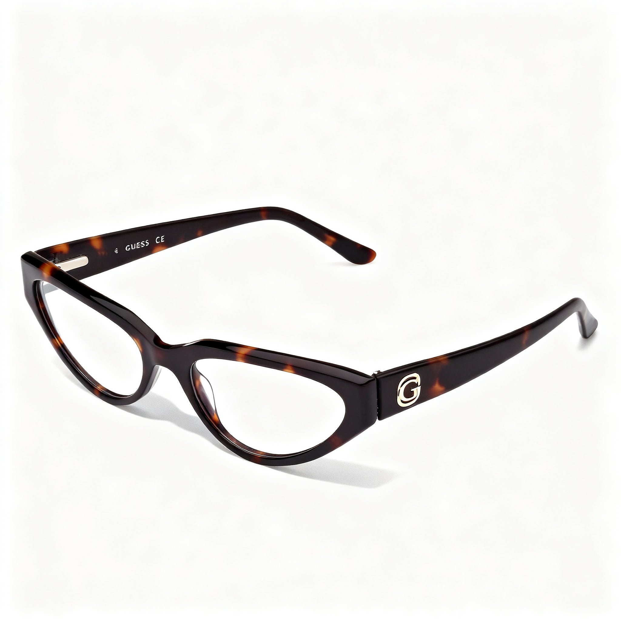 Guess Gu50113 Dark Havana Rectangle Eyeglasses for Women, 53mm, Photo 1