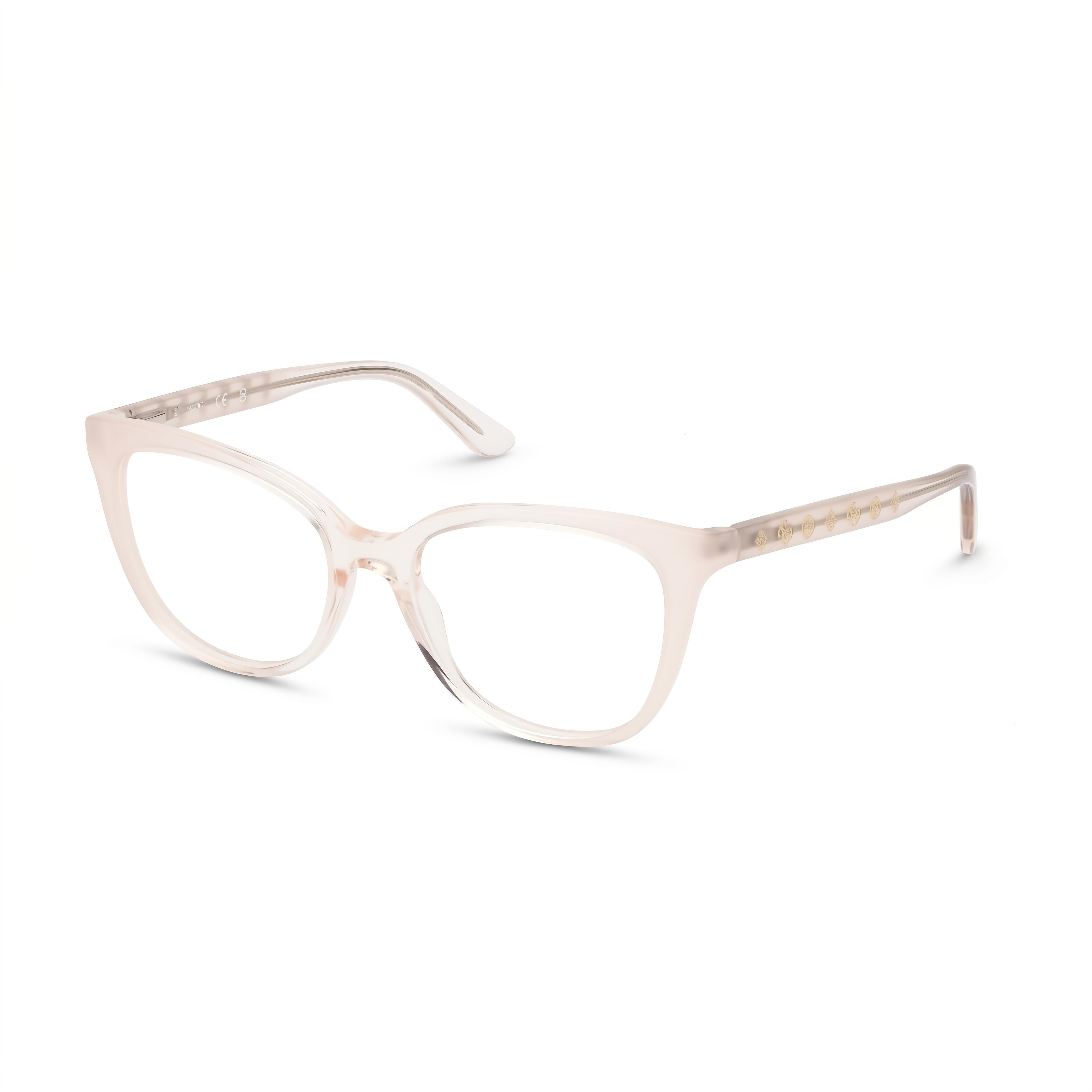 Guess GU50114 Shiny Ivory Square Eyeglasses for Women, 53mm, Photo 1