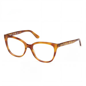 Guess Gu50114 Havana Square Eyeglasses for Women, Plastic frame