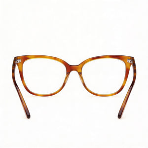 Guess Gu50114 Square Eyeglasses Women — side view, Havana Plastic temples