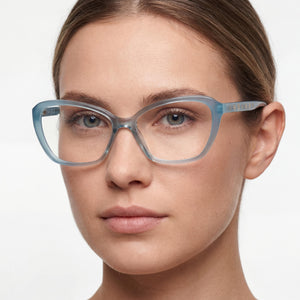 Guess GU50115 Cat Eye Eyeglasses for Women — interior view, Composite demo lenses