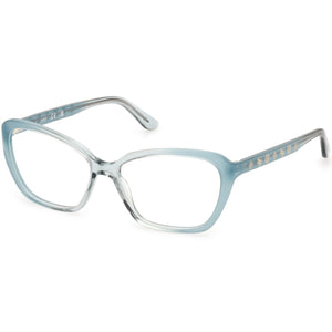 Guess GU50115 Turquoise Gradient Rectangle Eyeglasses for Women, Plastic frame