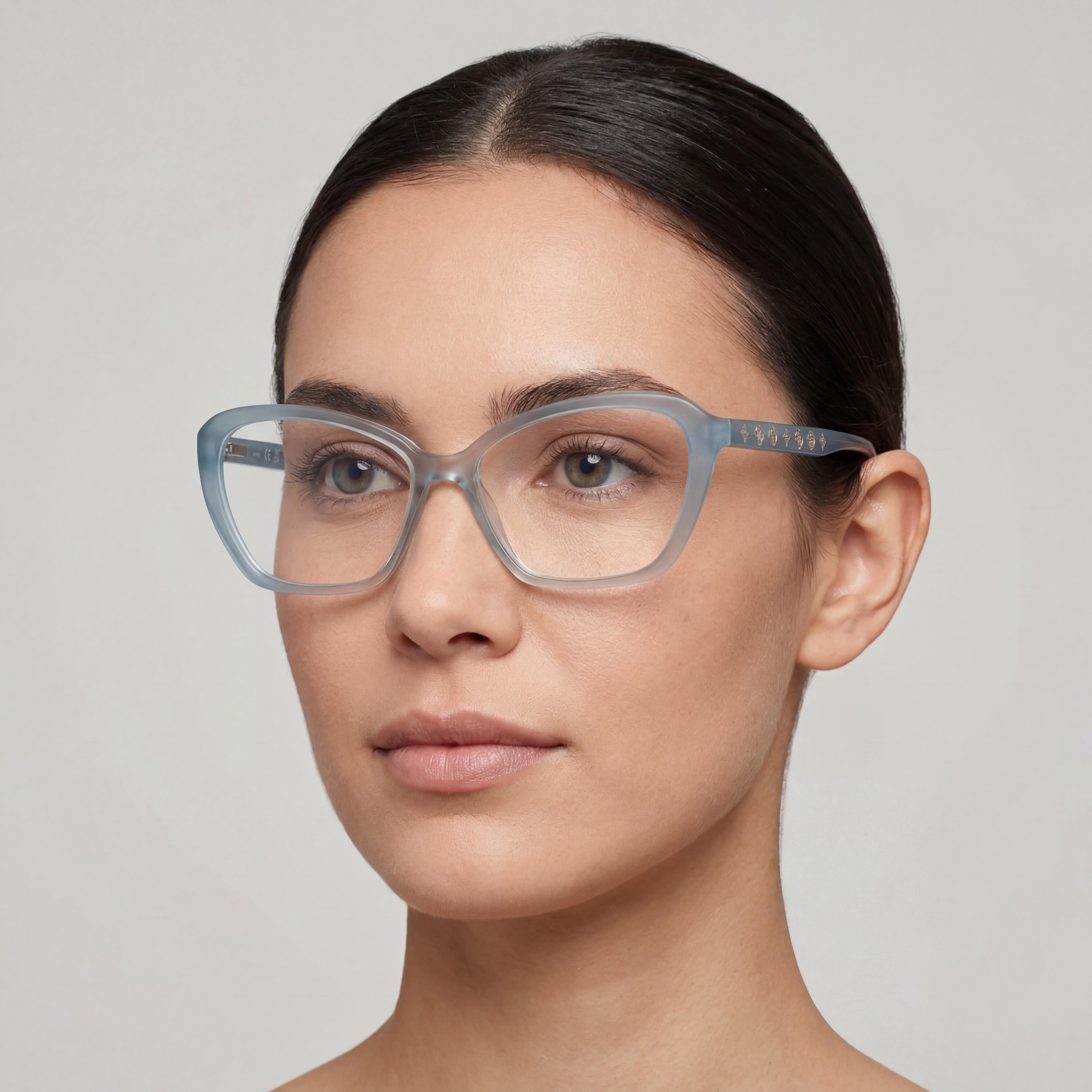 Guess GU50115 Turquoise Gradient Rectangle Eyeglasses for Women, Photo 4