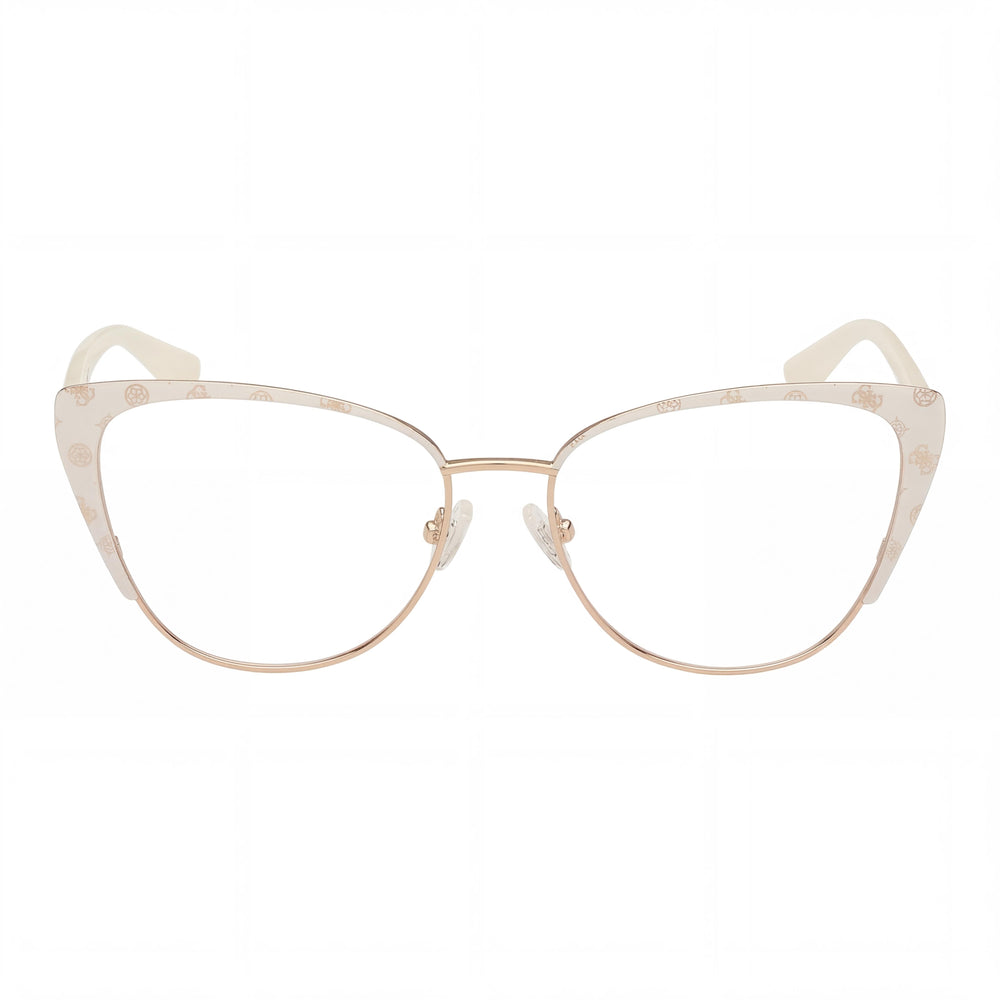 Guess GU50115 GU50121 Cat Eye Eyeglasses for Women — front view, Metal