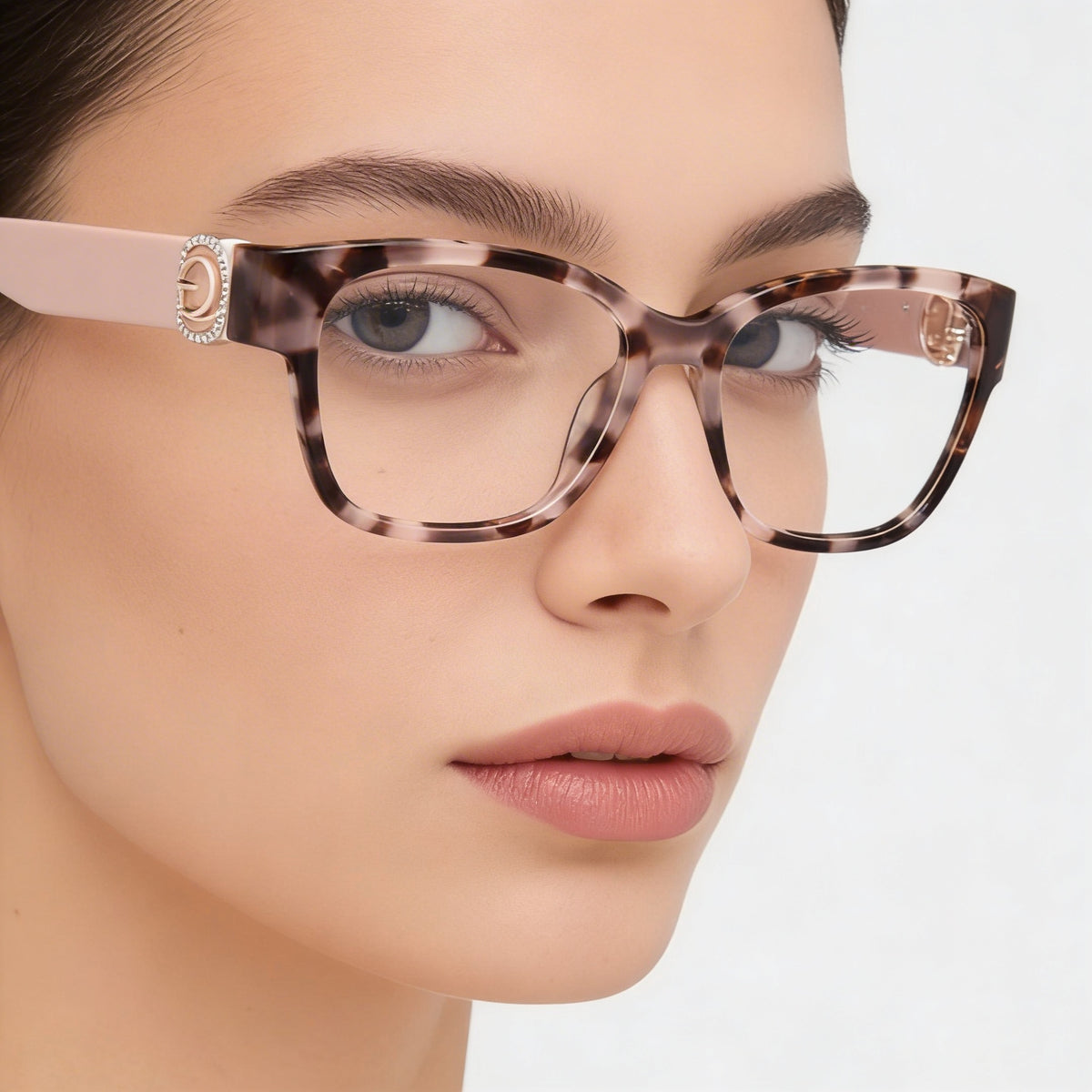 Guess Gu50120 Coloured Havana Rectangle Eyeglasses for Women, 50mm, Photo 3