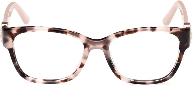 Guess GU50120 Square Eyeglasses for Women — front view, Plastic
