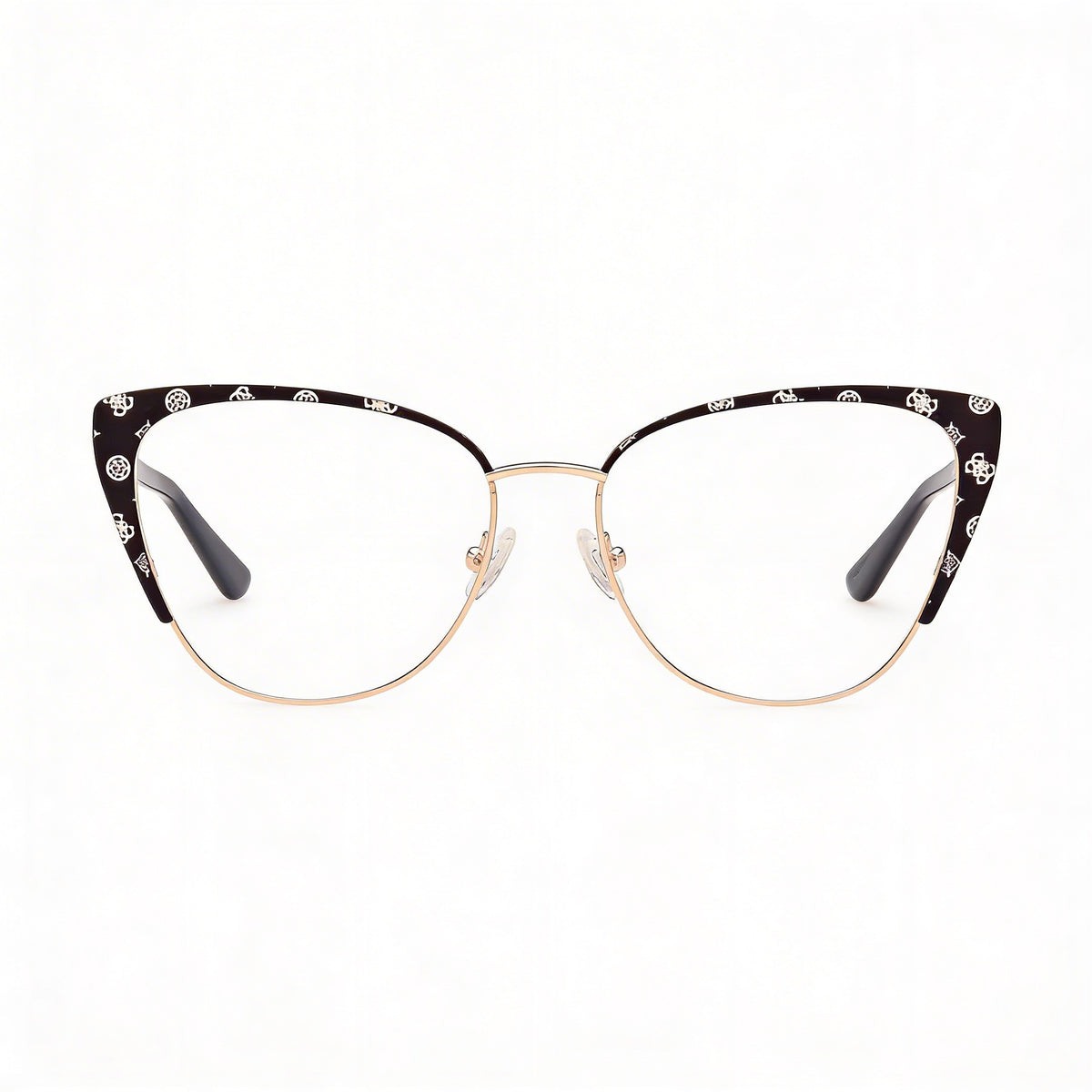 Gafas Guess Gu50121 para mujer, de metal negro mate y negro brillante, con lentes multicolor, 145 mm, Photo 2