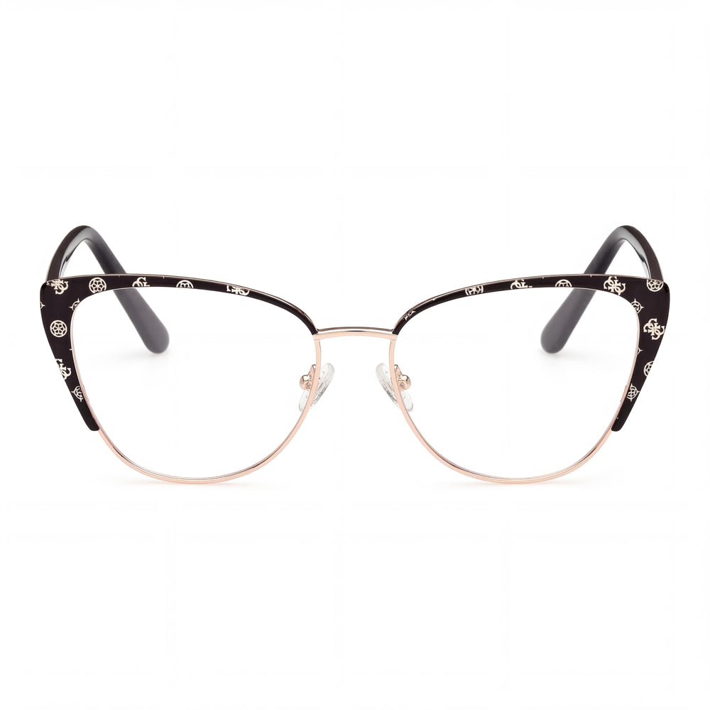 Guess Gu50121 Cat Eye Eyeglasses for Women — front view, Metal