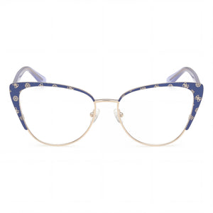 Guess Gu50121 Cat Eye Eyeglasses for Women — front view, Metal