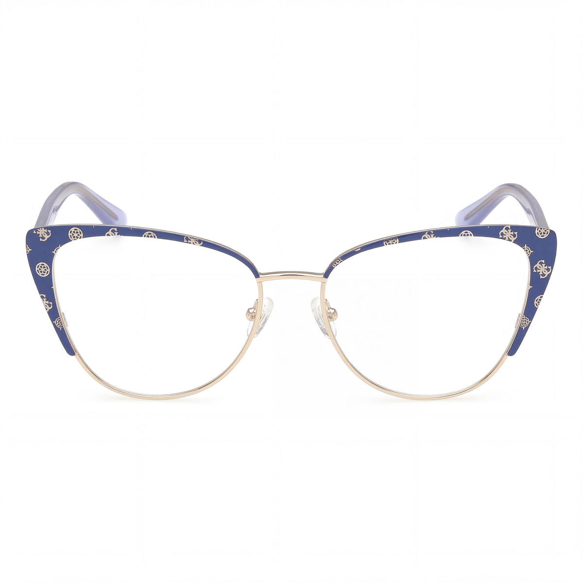 Gafas de sol polarizadas Guess Gu50121 para mujer, de metal, con lentes multicolor, montura azul mate y azul brillante, 55 mm, Photo 2