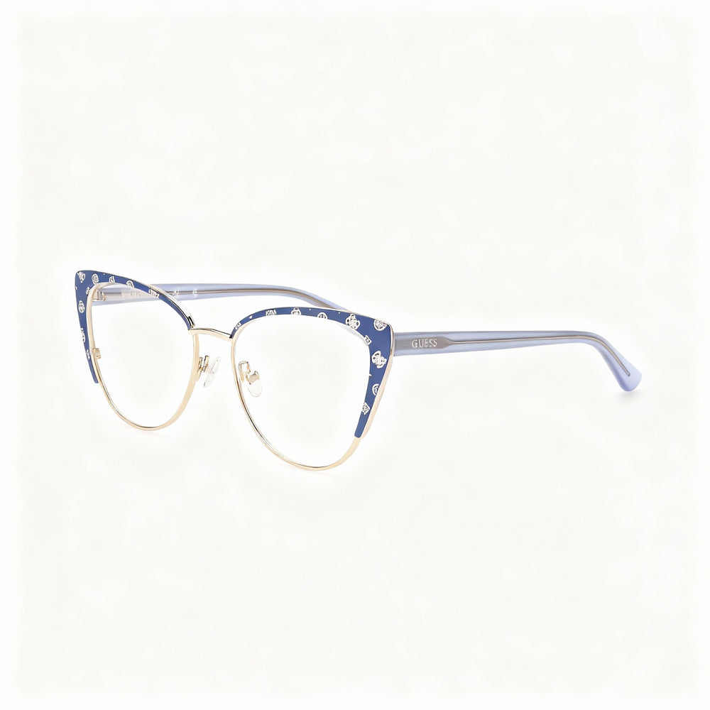 Guess Gu50121 Cat Eye Eyeglasses for Women — front view, Metal