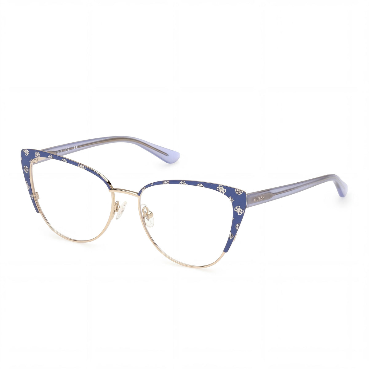 Gafas de sol polarizadas Guess Gu50121 para mujer, de metal, con lentes multicolor, montura azul mate y azul brillante, 55 mm, Photo 1