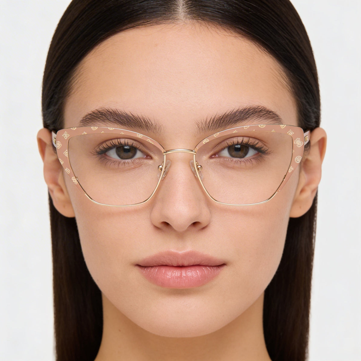 Guess GU50122 Matte Beige Cat Eye Eyeglasses for Women, Metal, Photo 3