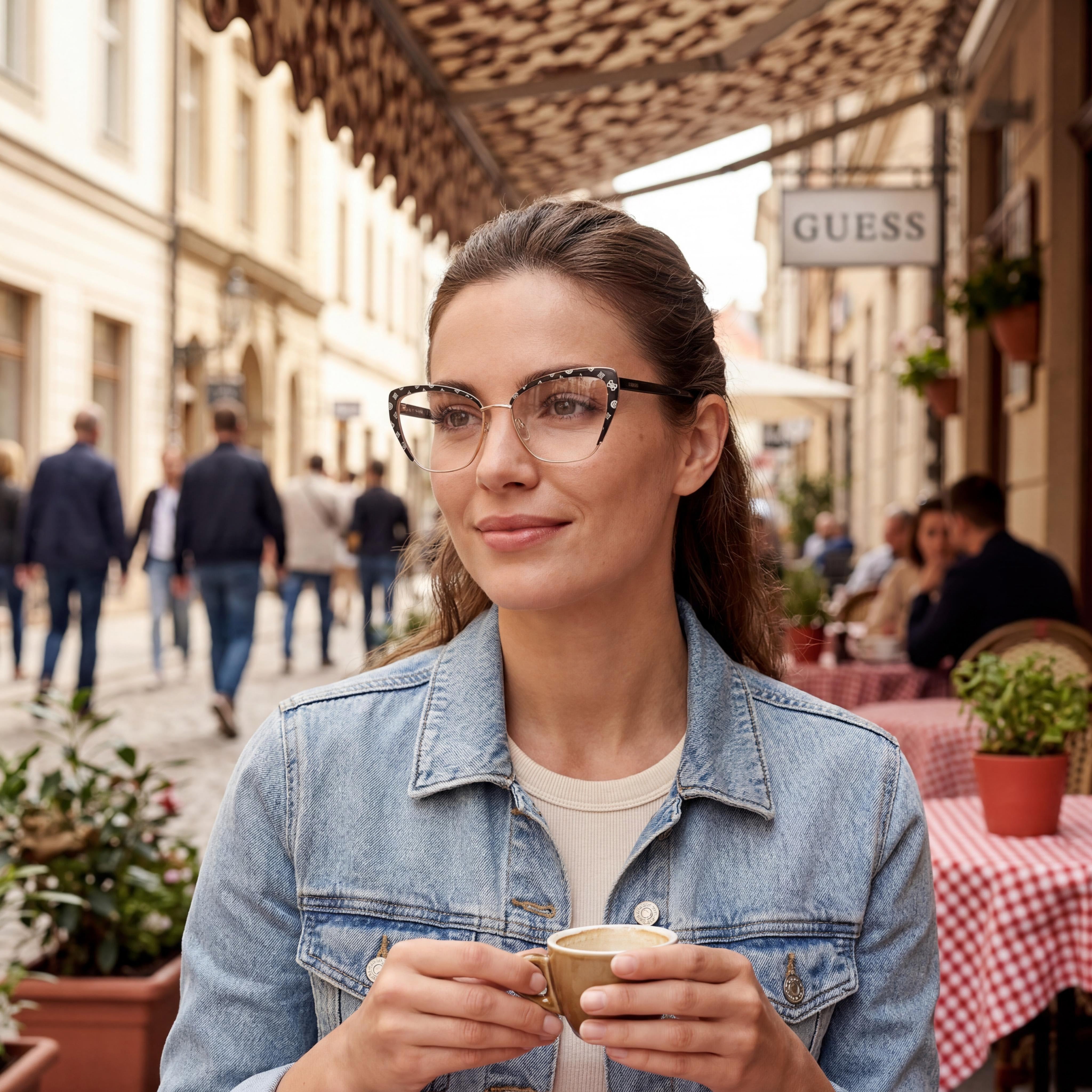 Guess GU50122 Gafas de Mujer Metálicas Ojo de Gato, 54 mm, Photo 3