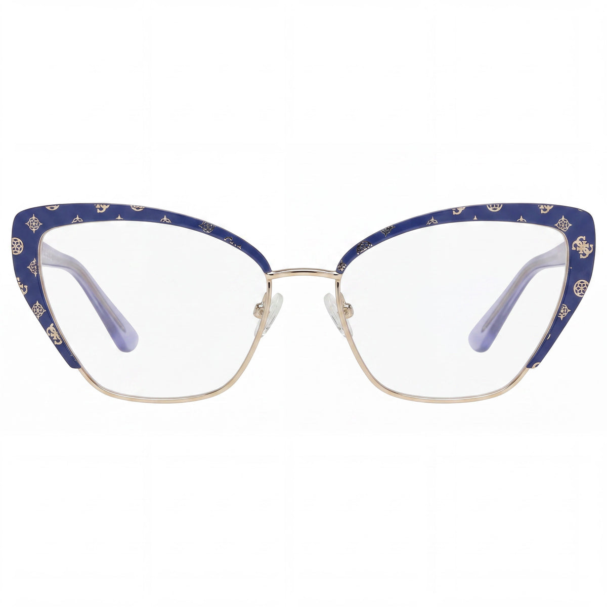 Guess GU50122 Women's Matte Blue Cat Eye Eyeglasses, Metal, Photo 2