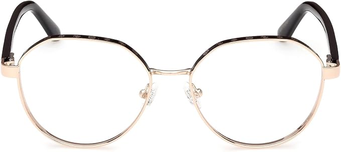 Guess GU50124 Round Eyeglasses for Women — front view, Metal