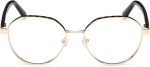 Guess GU50124 Round Eyeglasses for Women — front view, Metal