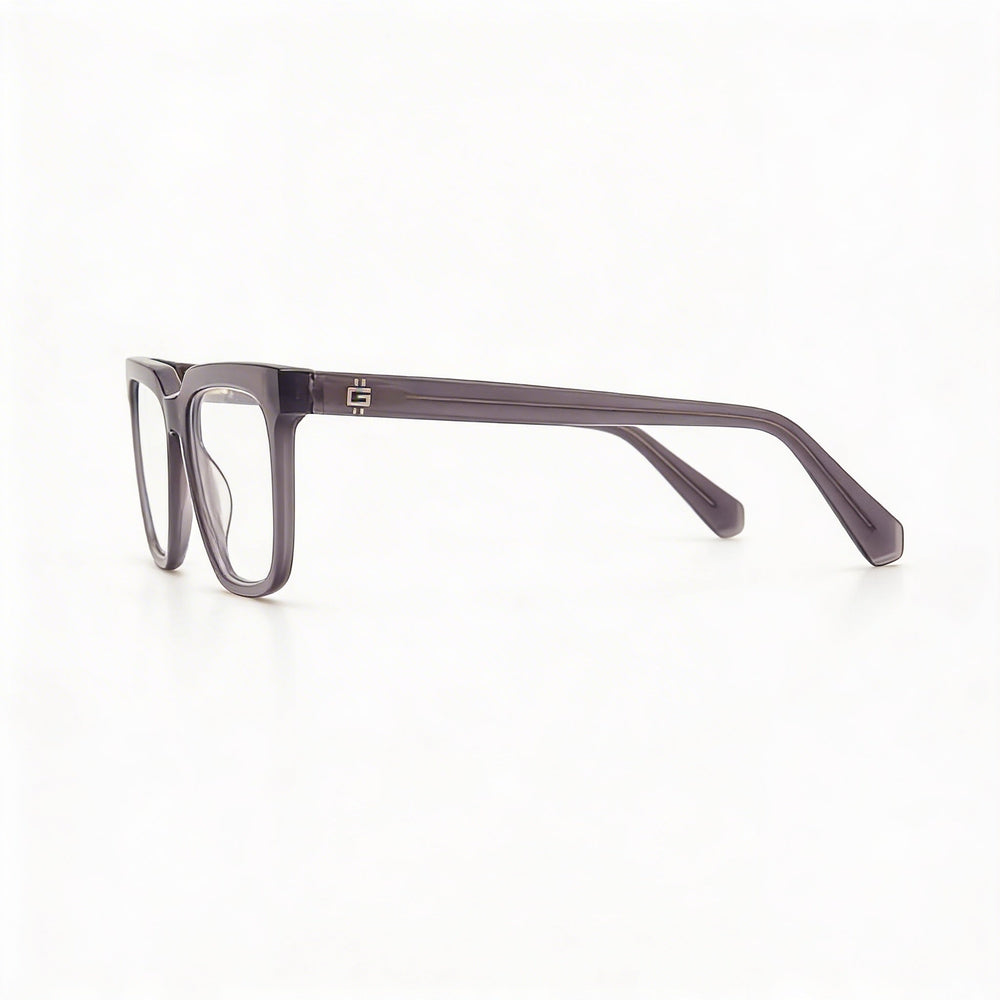 Guess GU50133 Rectangle Eyeglasses Women — side view, Gray Plastic temples